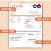 Plus Solar Systems Sdn Bhd business utility bill, PDF and WORD template