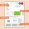 Poland Energa business utility bill, Word and PDF template, 4 pages, version 3