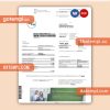 Public Power Corporation (DEI) business utility bill, PDF and WORD template