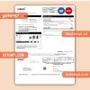 Reliant Energy business utility bill, Word and PDF template, 2 pages