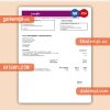 Renfe business utility bill, Word and PDF template, 2 pages