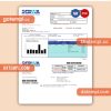 Scbwa water business utility bill, Word and PDF template, 4 pages, version 3
