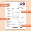 SP Group utility business bill, Word and PDF template, 2 pages