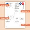 San Jose Water business utility bill, PDF and WORD template