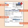 Santee Electric Cooperative Inc (SEC) proof of address business utility bill, Word and PDF template