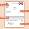 Scarlet telecommunications business utility bill, PDF and WORD template
