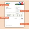 Sigla Companiei business utility bill, Word and PDF template, 2 pages