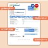 South Central Indiana REMC business utility bill, Word and PDF template