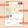 Southern California Edison business utility bill, PDF and WORD template