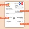 Sprint (T-Mobile) business utility bill, Word and PDF template, 4 pages, version 3