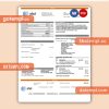 Texas AT&T telecommunications business utility bill, Word and PDF template, 2 pages