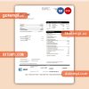 Texas AT&T telecommunications business utility bill, Word and PDF template