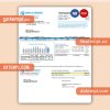 Texas Power of Community electricity business utility bill, Word and PDF template, 2 pages