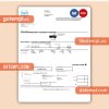 Thames Water business utility bill, Word and PDF template
