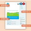 Thames Water business utility bill, Word and PDF template, 2 pages