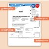 United Utilities water business utility bill, Word and PDF template, 2 pages