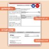 Verizon business utility bill, Word and PDF template, 2 pages