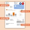 Vermont Green Mountain Power electricity business utility bill, Word and PDF template