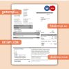 Vodafone telecommunications business utility bill, Word and PDF template
