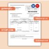 Vodokanal Donetsk utility business bill, Word and PDF template