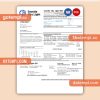 Washington Seattle City Light business utility bill, PDF and WORD template