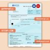 Water Corporation WA business utility bill, Word and PDF template, 4 pages, version 3