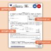 Water Supplies Department business utility bill, Word and PDF template, 2 pages