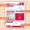 Zenith Greece business utility bill, Word and PDF template, 4 pages, version 3