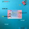 Ireland residence permit editable PSD files, scan look and photo-realistic look, 2 in 1