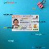 USA Indiana ID card editable PSD files, scan look and photo-realistic look, 2 in 1
