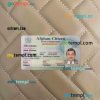 Afghanistan Citizen proof registration card editable PSD files, scan look and photo-realistic look, 2 in 1