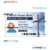 Any church ID card PSD template