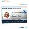Any country police department ID card PSD template