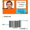 formal identity card PSD template, version 2
