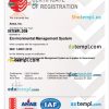 Australia SAI GLOBAL certificate of business registration Word and PDF template