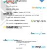 Australia business registration certificate Word and PDF template