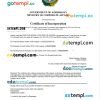 Azerbaijan business registration certificate Word and PDF template