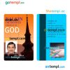 Balkin orthodox church ID card PSD template
