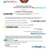 Belarus business registration certificate Word and PDF template