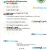 Belize business registration certificate Word and PDF template