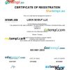 Bhutan business registration certificate Word and PDF template