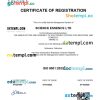 Botswana business registration certificate Word and PDF template