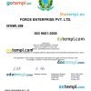 Brazil business registration certificate Word and PDF template