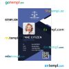 California lawyer ID card PSD template, version 4