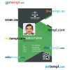 California lawyer ID card PSD template, version 5