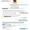 Cameroon business registration certificate Word and PDF template