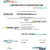 Central African Republic business registration certificate Word and PDF template