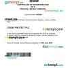 Canada business registration certificate Word and PDF template