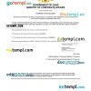 Chad business registration certificate Word and PDF template