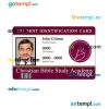 Christian bible study ID card PSD template